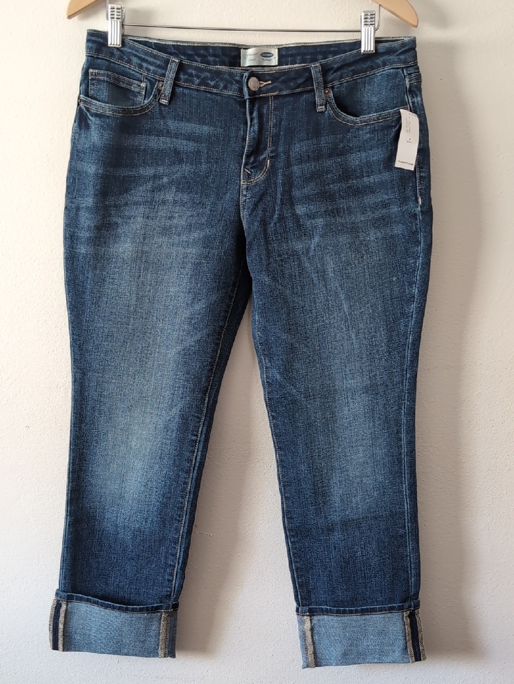Old Navy Cuffed Cropped Jeans 8 Petite 8P
